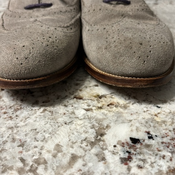 Boden gray suede wingtip loafers. Sz 38 - Picture 8 of 8
